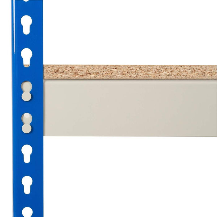 SAC Heavy Duty Rivet Racking Bay with 4 Shelf Levels - Height: 1830mm - Blue & Grey