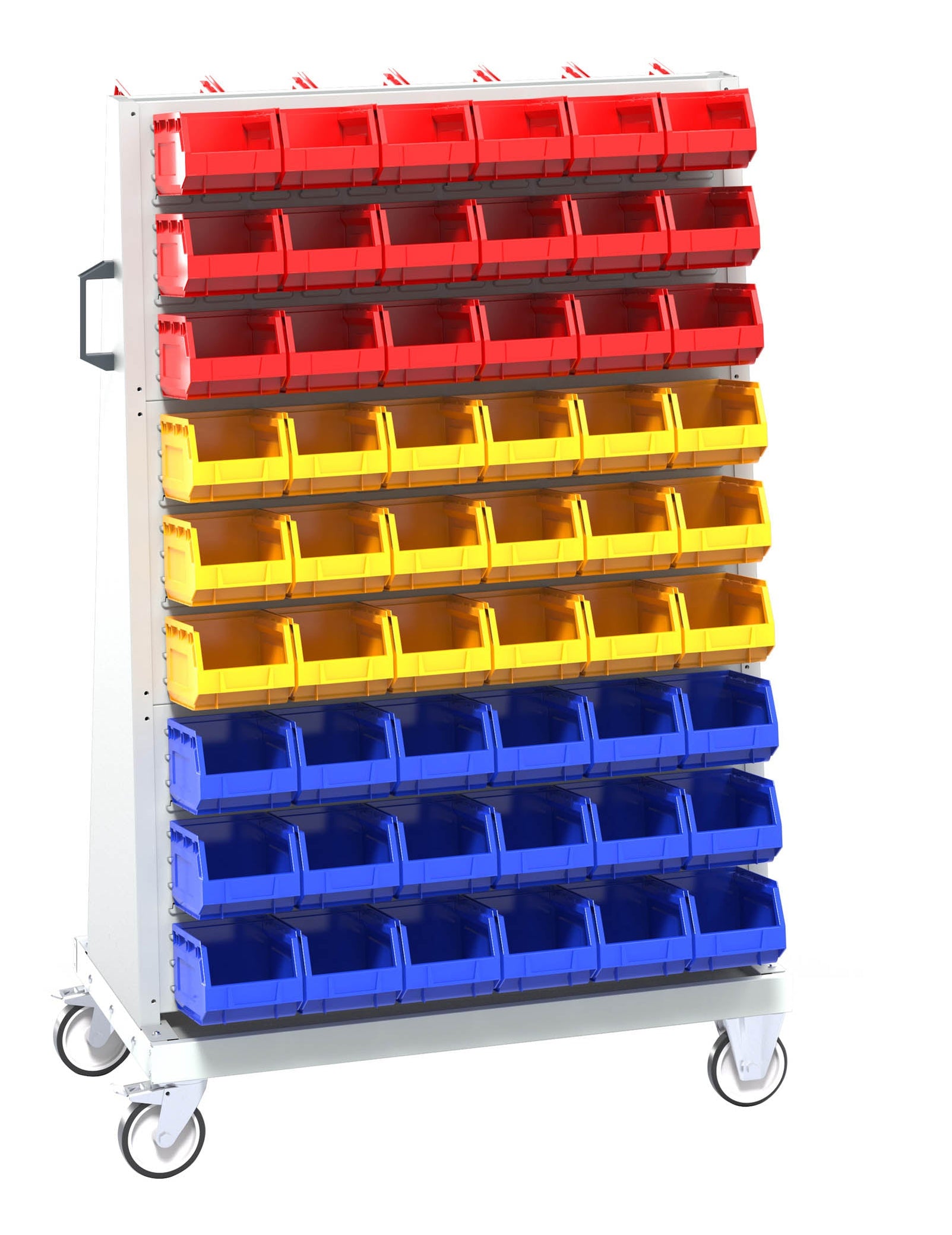 Louvre Racks Bott Perfo 6 Panel Trolley With 6 Louvre Panels & 108 Piece Bin Kit (W ...