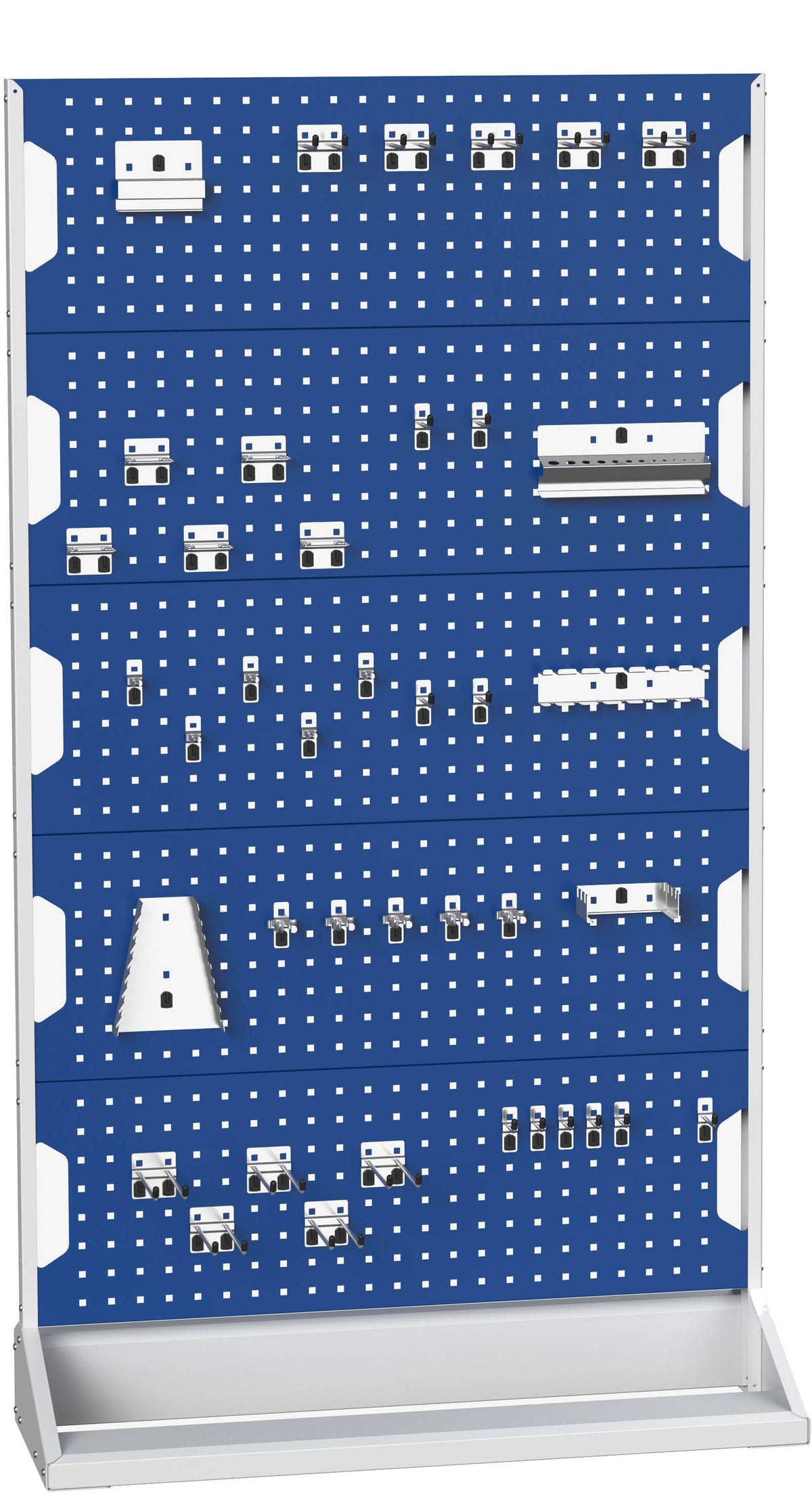 Perfo Panel Cable Bott Perfo Panel Rack Single Sided & Hook Kit With 5 Panels, 40 Piece ...