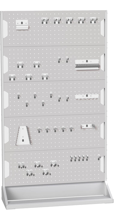 Bott Perfo Panel Rack Single Sided & Hook Kit With 5 Panels, 40 Piece Hook Kit (WxDxH: 1000x550x1775mm) - Part No:16917302