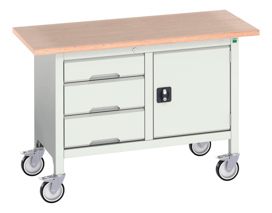 Bott Verso Mobile Storage Bench (Mpx) With 3 Drawer Cab / Cupboard (WxDxH: 1250x600x830mm) - Part No:16923203