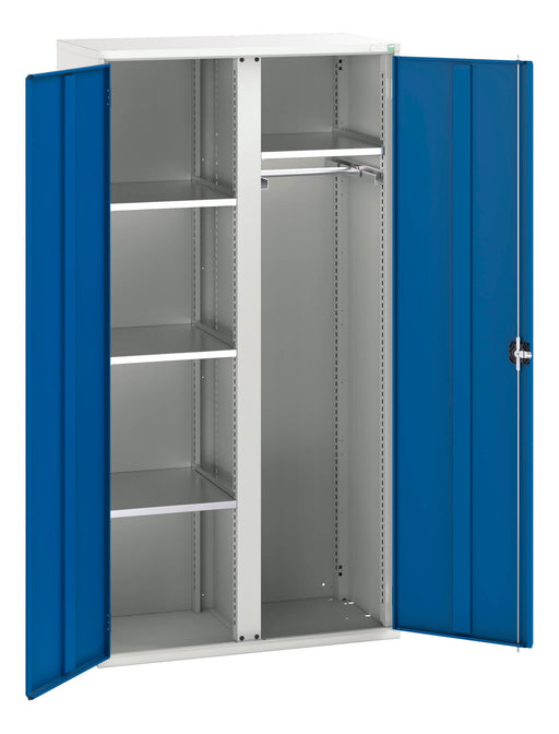Verso Kitted Cupboard With 4 Shelves, 1 Rail (WxDxH: 1050x550x2000mm) - Part No:16926579