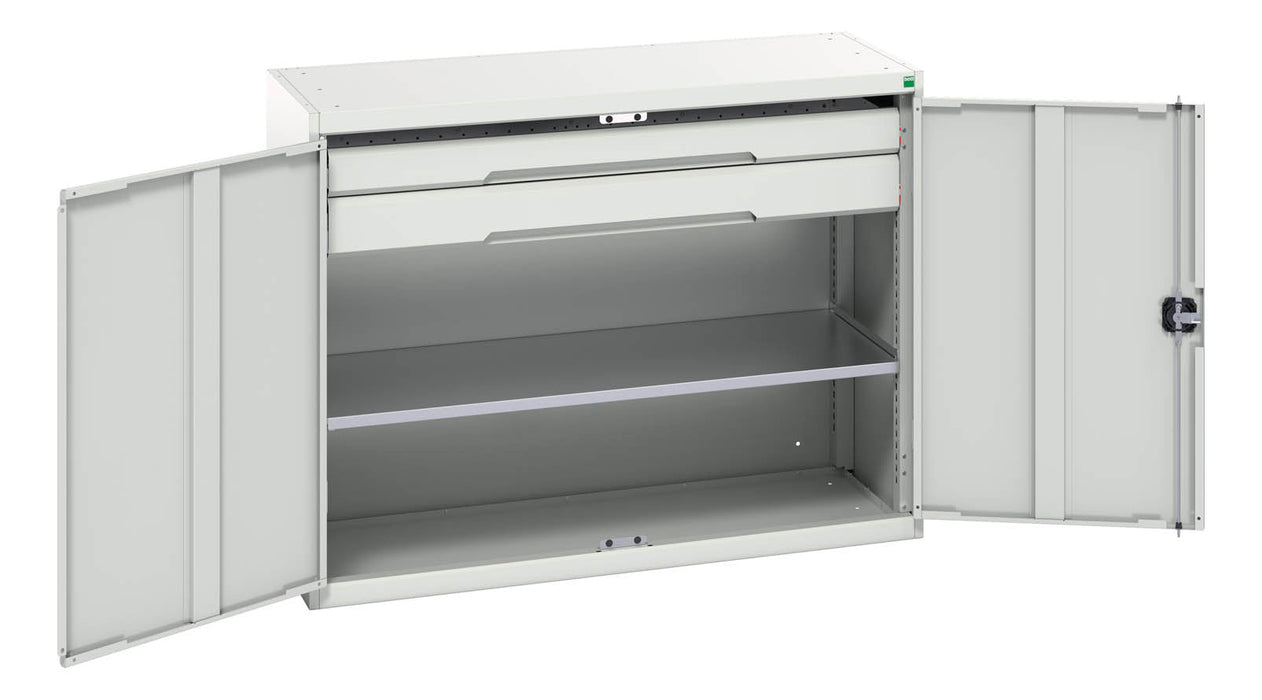Bott Verso Kitted Cupboard With 1 Shelf, 2 Drawers (WxDxH: 1300x550x1000mm) - Part No:16926605