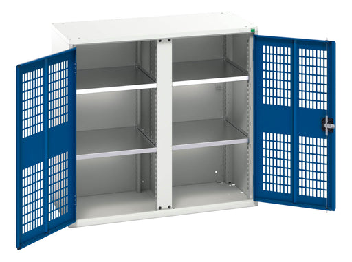 Verso Ventilated Door Kitted Cupboard With 4 Shelves & Partition (WxDxH: 1050x550x1000mm) - Part No:16926763