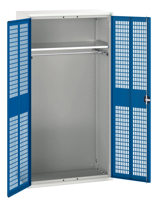 Verso Ventilated Door Kitted Cupboard With 1 Shelf, 1 Rail (WxDxH: 1050x550x2000mm) - Part No:16926771