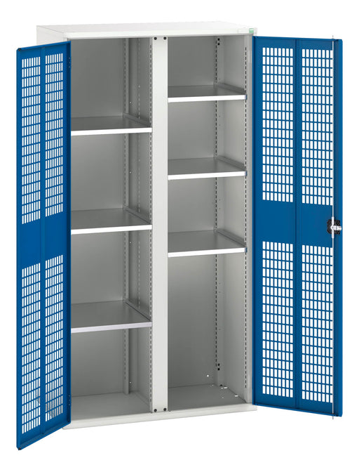 Verso Ventilated Door Kitted Cupboard With 6 Shelves & Partition (WxDxH: 1050x550x2000mm) - Part No:16926775