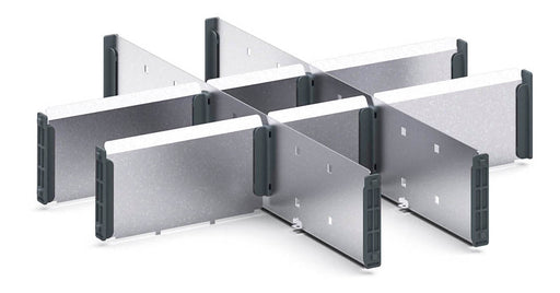 Verso Adjustable Metal Divider Kit 9 Compartment. For Cabinet - (WxDxH: 525x550x100/125mm) - Part No:16926804
