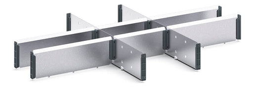 Verso Adjustable Metal Divider Kit 9 Compartment. For Cabinet - (WxDxH: 800x550x100/125mm) - Part No:16926822