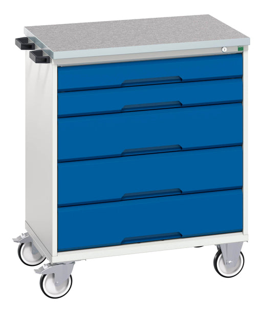 Verso Mobile Cabinet With 5 Drawers And Lino Top (WxDxH: 800x600x980mm) - Part No:16927000
