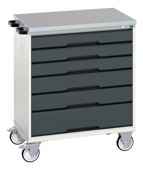 Bott Verso Mobile Cabinet With 6 Drawers And Lino Top (WxDxH: 800x600x980mm) - Part No:16927003