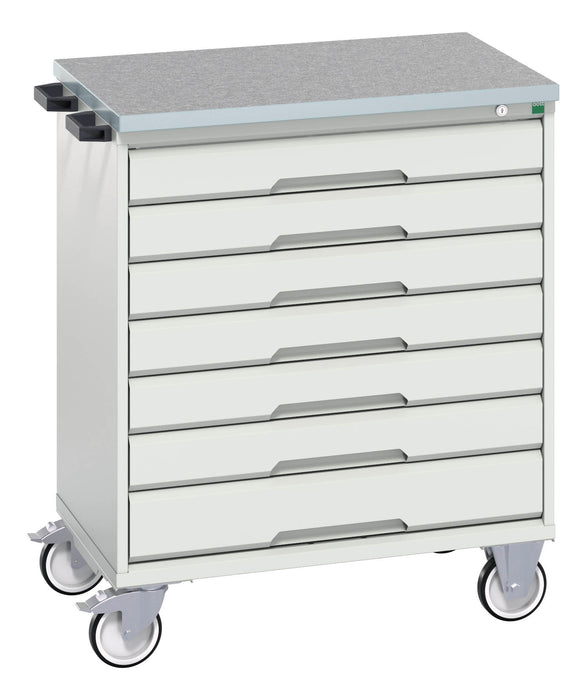 Bott Verso Mobile Cabinet With 7 Drawers And Lino Top (WxDxH: 800x600x980mm) - Part No:16927006