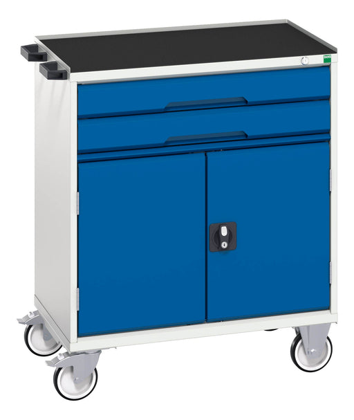 Verso Mobile Cabinet With 2 Drawers, Door And Top Tray (WxDxH: 800x550x965mm) - Part No:16927011