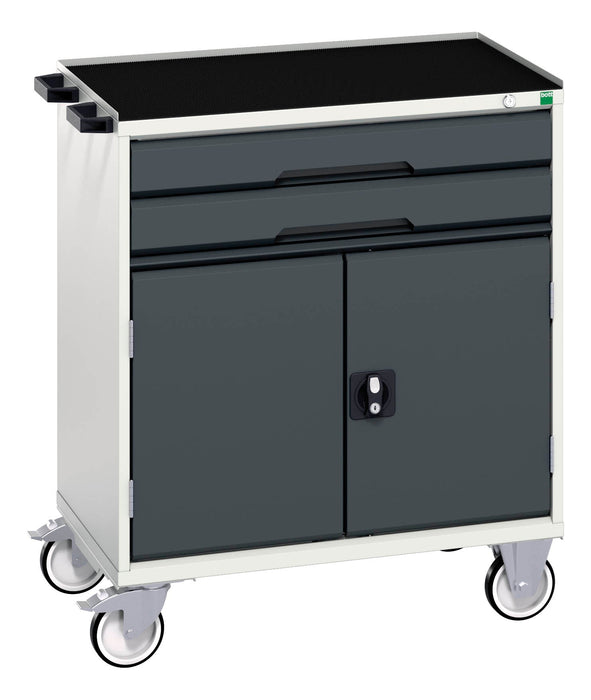 Bott Verso Mobile Cabinet With 2 Drawers, Door And Top Tray (WxDxH: 800x550x965mm) - Part No:16927011