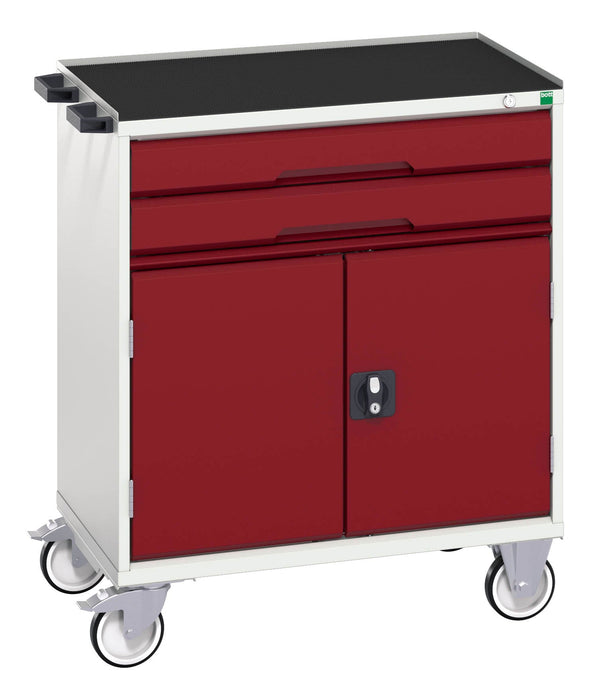 Bott Verso Mobile Cabinet With 2 Drawers, Door And Top Tray (WxDxH: 800x550x965mm) - Part No:16927011
