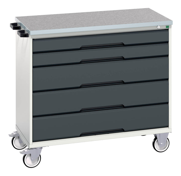 Bott Verso Mobile Cabinet With 5 Drawers And Lino Top (WxDxH: 1050x600x980mm) - Part No:16927050