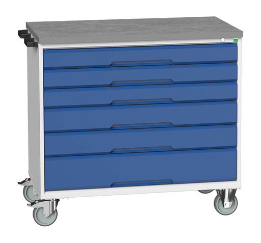 Verso Mobile Cabinet With 6 Drawers And Lino Top (WxDxH: 1050x600x980mm) - Part No:16927053