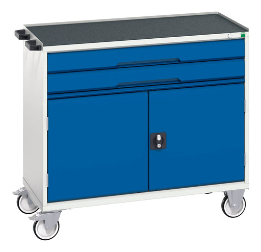 Verso Mobile Cabinet With 2 Drawers, Door And Top Tray (WxDxH: 1050x550x965mm) - Part No:16927061