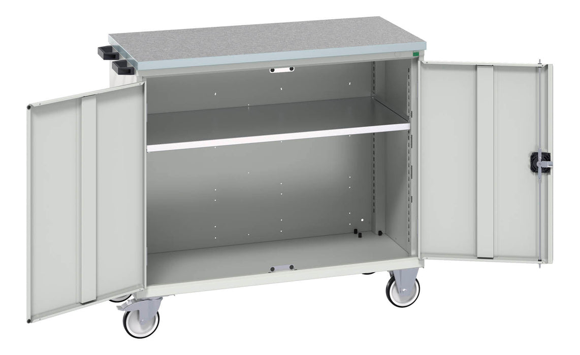 Bott Verso Mobile Cabinet With 2 Doors, Shelf And Lino Top (WxDxH: 1050x600x980mm) - Part No:16927062