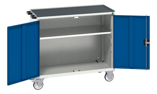 Verso Mobile Cabinet With 2 Doors, Shelf And Top Tray (WxDxH: 1050x550x965mm) - Part No:16927064