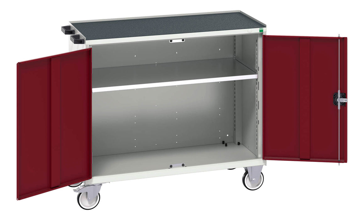 Bott Verso Mobile Cabinet With 2 Doors, Shelf And Top Tray (WxDxH: 1050x550x965mm) - Part No:16927064