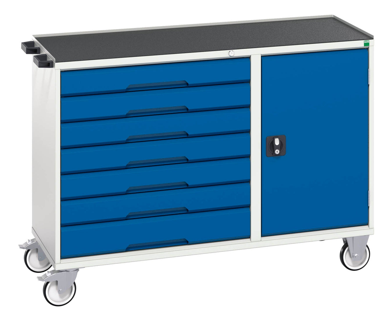 Verso Maintenance Trolley With 7 Drawers, Door And Top Tray (WxDxH: 1300x550x965mm) - Part No:16927158