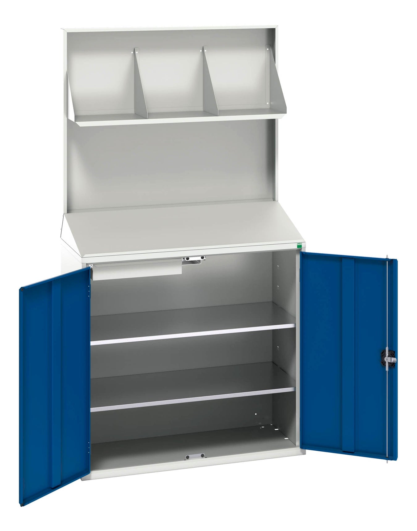 Verso Economy Lectern With Backpanel Plain With File Holder, 2 Shelf, 1 Drw (WxDxH: 1050x550x2000mm) - Part No:16929218