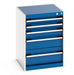 Cubio Drawer Cabinet With 5 Drawers (WxDxH: 525x525x700mm) - Part No:40010115