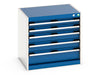 Cubio Drawer Cabinet With 5 Drawers (WxDxH: 650x525x600mm) - Part No:40011061