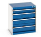 Cubio Drawer Cabinet With 4 Drawers (WxDxH: 650x525x700mm) - Part No:40011062
