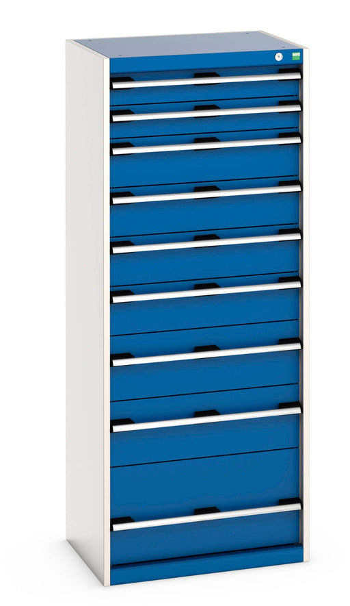 Cubio Drawer Cabinet With 9 Drawers (WxDxH: 650x525x1600mm) - Part No:40011066