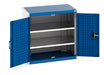 Cubio Cupboard With Perfo Doors & 2 Shelves (WxDxH: 800x525x800mm) - Part No:40012077