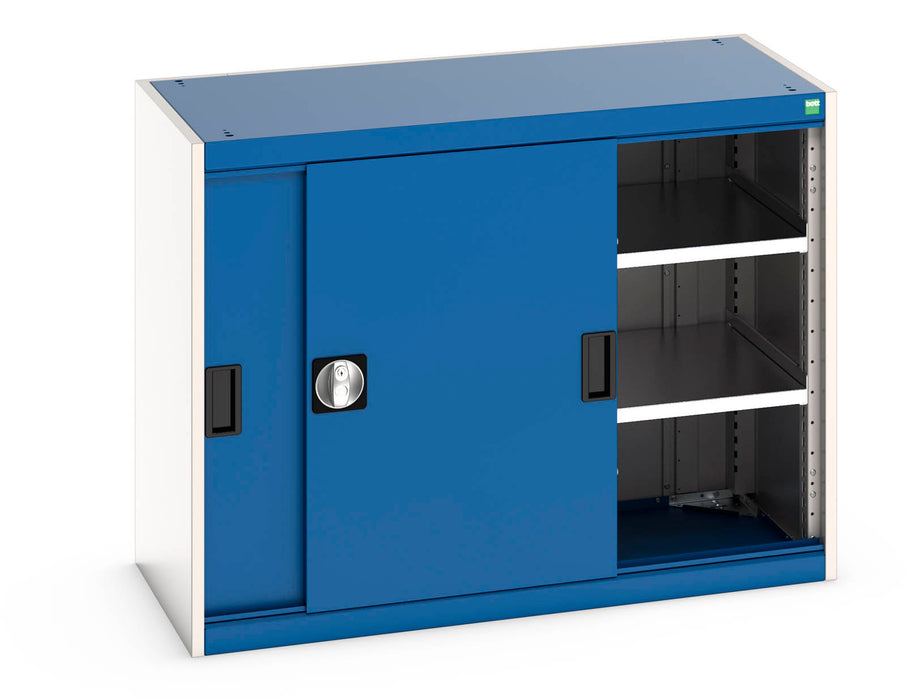 Cubio Cupboard With Sliding Doors & 2 Shelves (WxDxH: 1050x525x800mm) - Part No:40013067