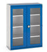 Cubio Cupboard With Window Doors & 3 Shelves (WxDxH: 1300x525x1600mm) - Part No:40014057