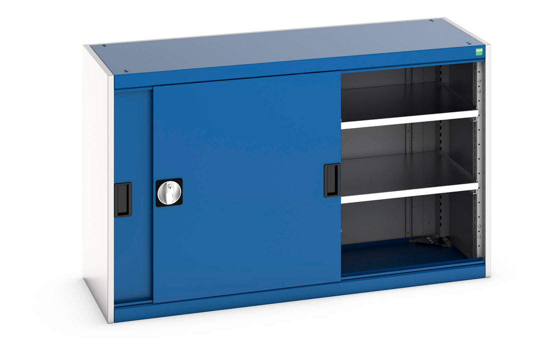 Cubio Cupboard With Sliding Doors & 2 Shelves (WxDxH: 1300x525x800mm) - Part No:40014059