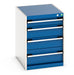 Cubio Drawer Cabinet With 4 Drawers (WxDxH: 525x650x700mm) - Part No:40018025