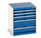 Cubio Drawer Cabinet With 5 Drawers (WxDxH: 650x650x700mm) - Part No:40019027