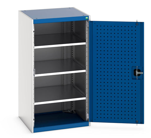 Cubio Cupboard With Perfo Doors & 3 Shelves (WxDxH: 650x650x1200mm) - Part No:40019122