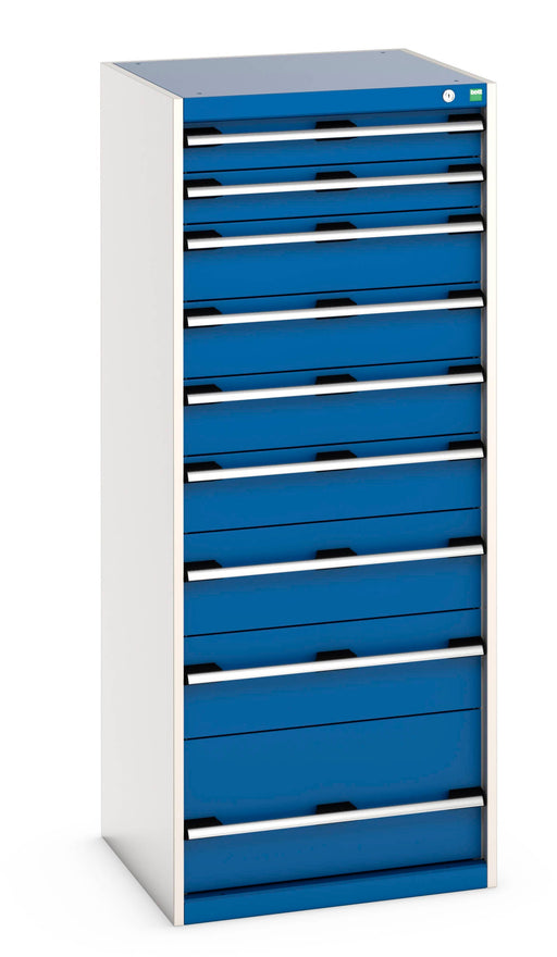 Cubio Drawer Cabinet With 9 Drawers (WxDxH: 650x650x1600mm) - Part No:40019154