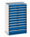 Cubio Drawer Cabinet With 10 Drawers (WxDxH: 800x650x1200mm) - Part No:40020065