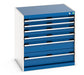 Cubio Drawer Cabinet With 6 Drawers (WxDxH: 800x650x800mm) - Part No:40020129