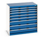 Cubio Drawer Cabinet With 8 Drawers (200Kg) (WxDxH: 1050x650x1000mm) - Part No:40021034