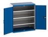 Cubio Cupboard With Perfo Doors & 3 Shelves (WxDxH: 1050x650x1200mm) - Part No:40021096