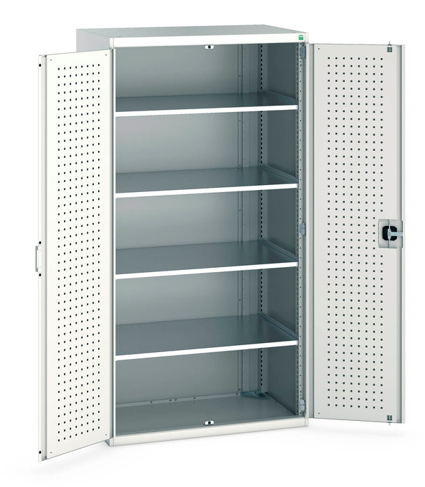 Bott Cubio Cupboard With Perfo Doors & 4 Shelves (WxDxH: 1050x650x2000mm) - Part No:40021101
