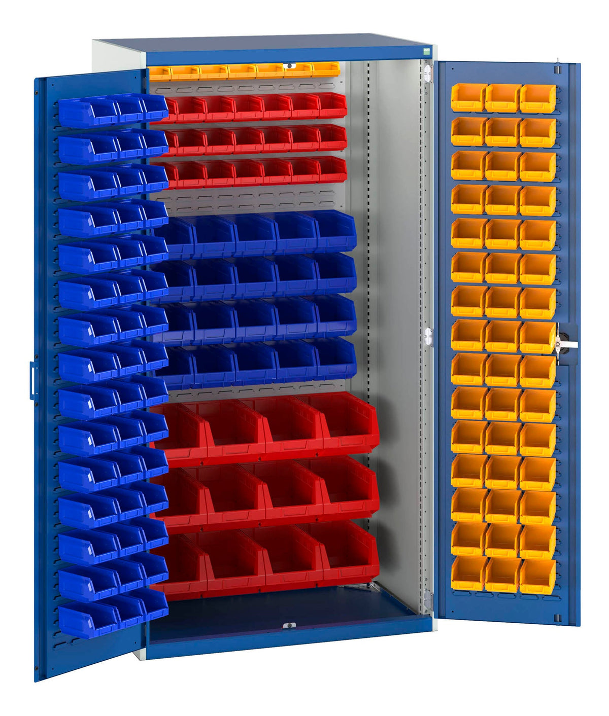 Bott Cubio Cupboard Louvre Doors Louvre Backpanel & 150 Bins (WxDxH: 1 ...