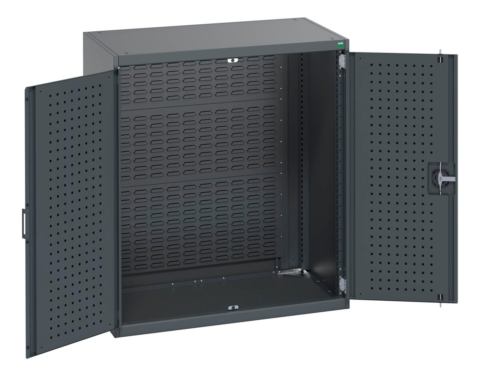 Bott Cubio Cupboard With Louvre Doors, Full Louvre Backpanel (WxDxH: 1 ...