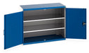 Cubio Cupboard With Perfo Doors & 2 Shelves (WxDxH: 1300x650x1000mm) - Part No:40022047