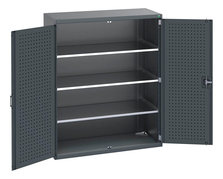 Bott Cubio Cupboard With Perfo Doors & 3 Shelves (WxDxH: 1300x650x1600mm) - Part No:40022050