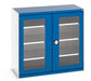 Cubio Cupboard With Window Doors & 3 Shelves (WxDxH: 1300x650x1200mm) - Part No:40022058