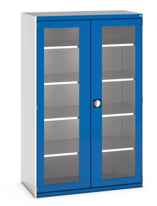 Cubio Cupboard With Window Doors & 4 Shelves (WxDxH: 1300x650x2000mm) - Part No:40022060