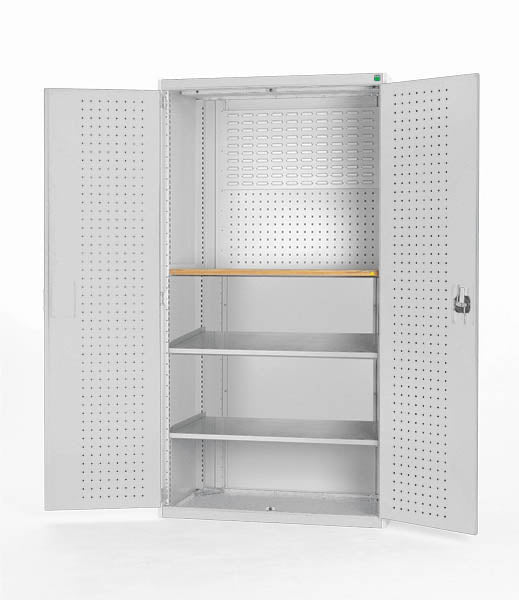 Bott Cubio Cupboard Perfo Doors Mini Workshop, 2 Shelves (WxDxH: 1300x650x2000mm) - Part No:40022090